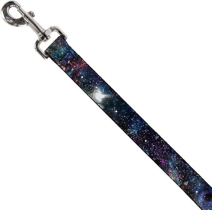 Buckle-Down Dog Leash Galaxy Collage 4 Feet Long 0.5 Inch Wide, Multicolor (DL-W30772-0.5-4FT)