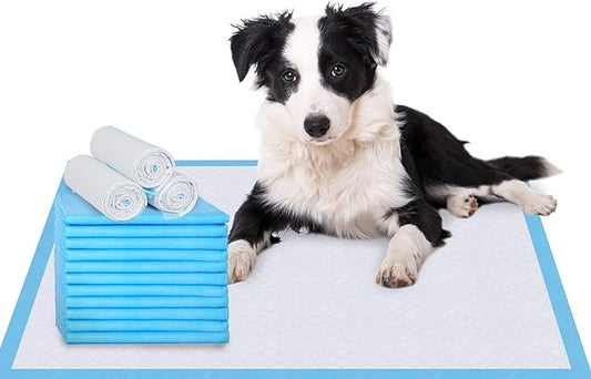 IMMCUTE Puppy Pee Pads 22"x23"- 50 Count | Dog Pee Training Pads Super Absorbent & Leak-Proof | Disposable Pet Piddle and Potty Pads for Puppies | Dogs | Doggie| Cats | Rabbits