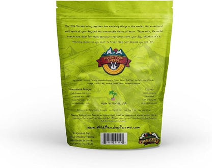 Wild Meadow Farms - Adventure Shreds Bison & Bacon Dog Treats, Soft & Thin Dog Treats for Training & Rewards, Grain-Free Snacks for Pets of All Breeds and Ages - 2.5 Ounce Pouch
