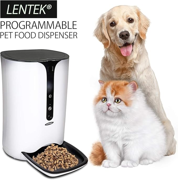 Smart Pet Feeder with 720p HD Video, 2-Way Audio, 200 oz. Programmable WiFi Cat or Dog Food Dispenser, Schedule Mealtimes, Automatic Portion Control, Free App for iPhone and Android Smartphone