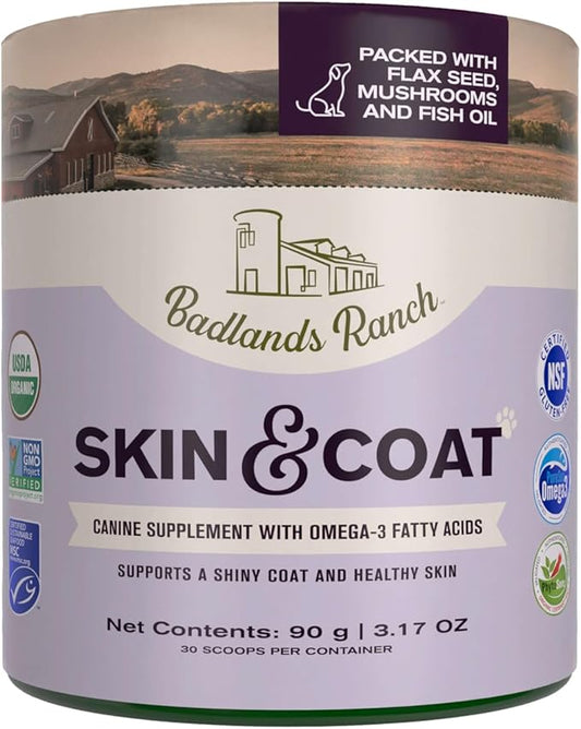 by Katherine Heigl- Skin & Coat Canine Supplement w/Omega-3 Fatty Acids, Organic ingredients, Antioxidant Topper, Nourish Coat &Paws, Joint, Support Shiny Coat &Healthy Skin (30 scoops)