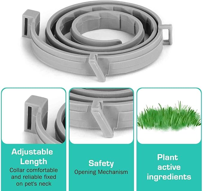 UrbanX Natural Flea Flea & Tick Treatment & Prevention Collar for Medium & Large Dogs, Waterproof, Adjustable (12 Pack)