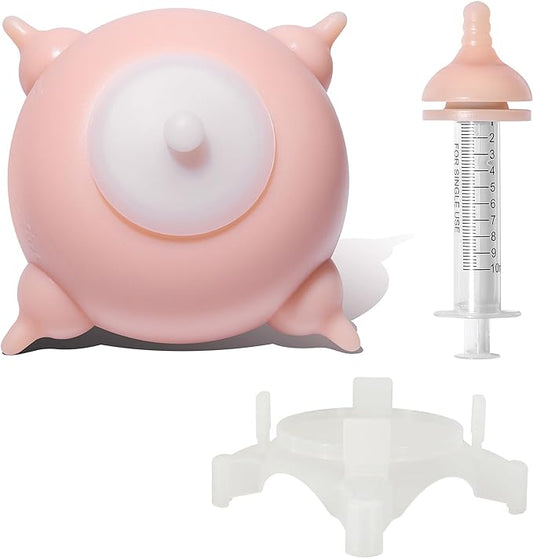 Puppy Feeder Puppy Milk Feeder Puppy Nursing Station Puppy feeders for Multiple Puppies Puppy Milk replacer Doggie Bubble Dongdong pet (L Size(Medium/Large Puppy), Pink)