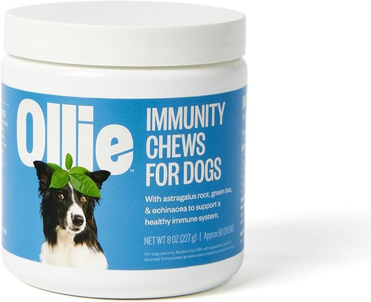 Ollie Dog Immunity Supplement - Immune Booster & Allergy Relief - 60 Count Appx.