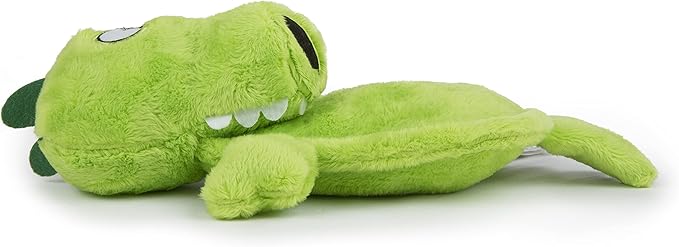 Hear Doggy Flatties with Chew Guard Technology Dog Toy, Gator, Large, Green, Model:58546