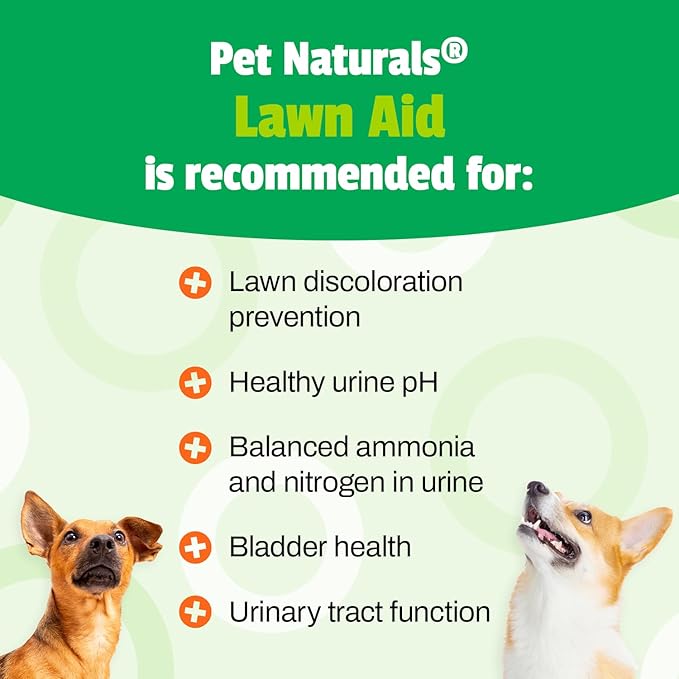 Pet Naturals Lawn Aid Dog Urine Neutralizer for Lawn - 60 Chicken-Flavored Chews - Healthy Dog Treats for PH Balance in Urine Maintain Green Grass and Support Bladder & Urinary Tract Health