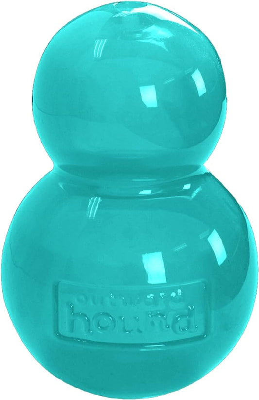 Outward Hound Double-Tuff Interactive Treat Stuffer Dog Chew Toy, Durable Dog Toy, Medium, Blue