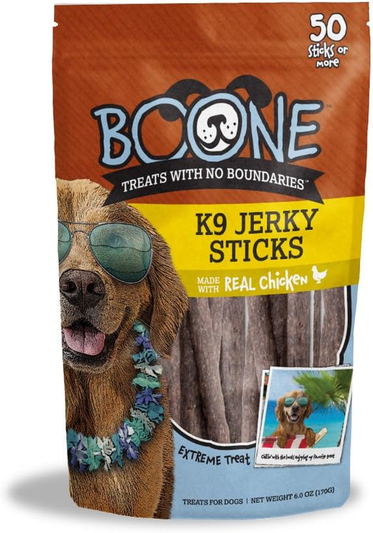 Boone 6 Oz K9 Jerky Sticks (Chicken Flavored), One Size