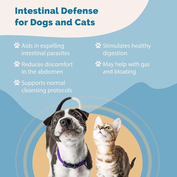 Intestinal Defense Supplement for Dogs & Cats | Naturally Helps Digestive Issues in Pets | Herbal Formula | by Prana Pets