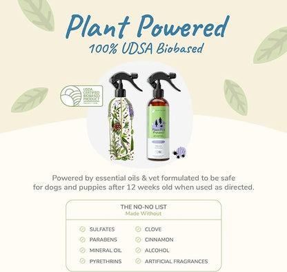 kin+kind | Plant-Based Flea and Tick Spray for Dogs (12 fl oz) | Lavender