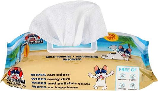 Pacific Pups Dog Wrinkle Wipes French Bulldog and Cats, French Bulldog Wrinkle Wipes for Dogs, Dog Face Wipes French Bulldog Face Wipes, Frenchie Wrinkle Wipes, Dog Body Wipes, Dog Wipes
