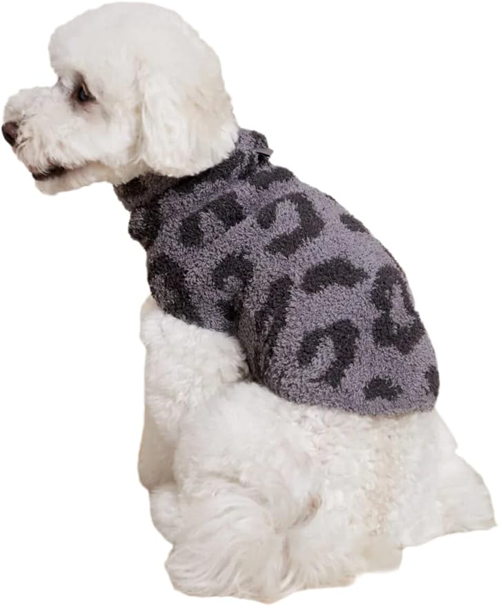 Barefoot Dreams CozyChic BITW Pet Sweater, Dog Clothes, Dog Sweater, Dog Accessories, in The Wild, Graphite/Carbon, SM
