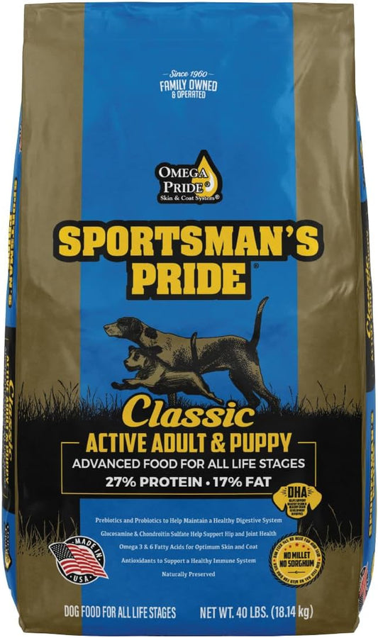 Classic 27/17 Active Adult & Puppy Dry Dog Food, 40-lb Bag