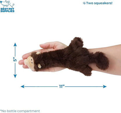 Best Pet Supplies Stuffing Free Squeaky Dog Toys for Small Dogs, Medium Dogs, and Large Dogs, Durable, Best Dog Chew Toy for Teething Puppy, Indoor Play - Monkey, Small