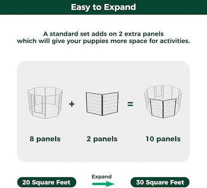 FXW Rollick Dog Playpen for Yard, RV Camping│Patented, 45 inch 2 Panels