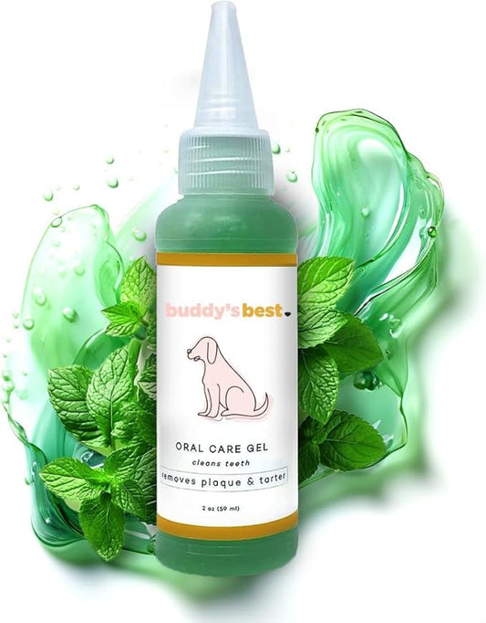 Buddy's Best Dog Dental Care, Dogs Toothpaste, Oral Care Gel for Teeth Cleaning & Fresh Breath, Formulated for Pets as Young as 8 Weeks, 2Oz