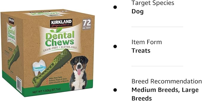 Kirkland Signature Dental Chews, 72-count