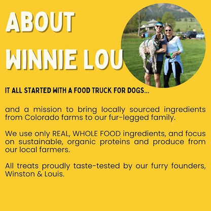 WINNIE LOU Jerky Organic Jerky Dog Treats Made in The USA – Human Grade Dog Treats – Dog Jerky Treats – All Natural Dog Treats – Healthy Dog Treats (Turmeric Bison Jerky)