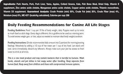 Fresh Is Best - Freeze Dried Raw Dog Food - Pork, 8 Ounces