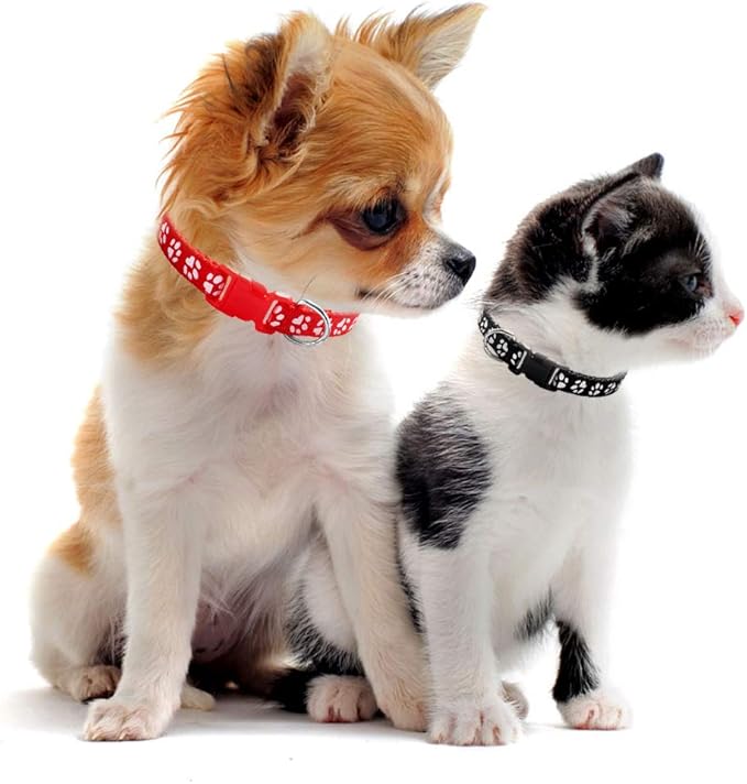 YOY 12 pcs/Set Soft Nylon Puppy Whelping ID Collars - Adjustable Reusable Washable Baby Dog ID Bands Pet Identification for Breeders, Neck 8" - 13"