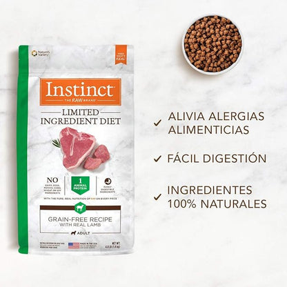 Instinct Limited Ingredient Diet Grain Free Recipe with Real Lamb Natural Dry Dog Food, 4 lb. Bag