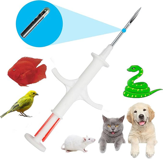 Mini Small Microchip Implant Kit for Dogs and Cats 20 Pack 1.25X7 mm Size RFID Pet Transponder Tags