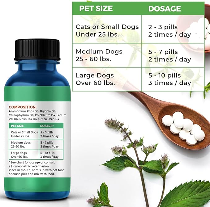 BestLife4Pets Walk Easy Hip and Joint Supplement for Dogs & Cats - Arthritis Pain Relief and Anti inflammatory Support Pills for Dogs & Cats Joint Pain Relief - Easy to Use Natural Pills