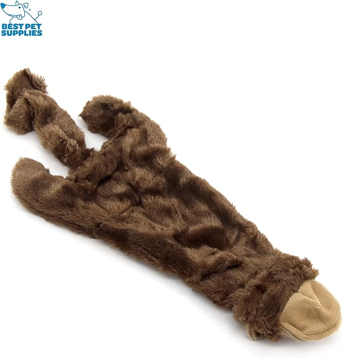 Best Pet Supplies Stuffing Free Squeaky Dog Toys for Small Dogs, Medium Dogs, and Large Dogs, Durable, Best Dog Chew Toy for Teething Puppy, Indoor Play, Holds Plastic Bottle - Monkey, Large
