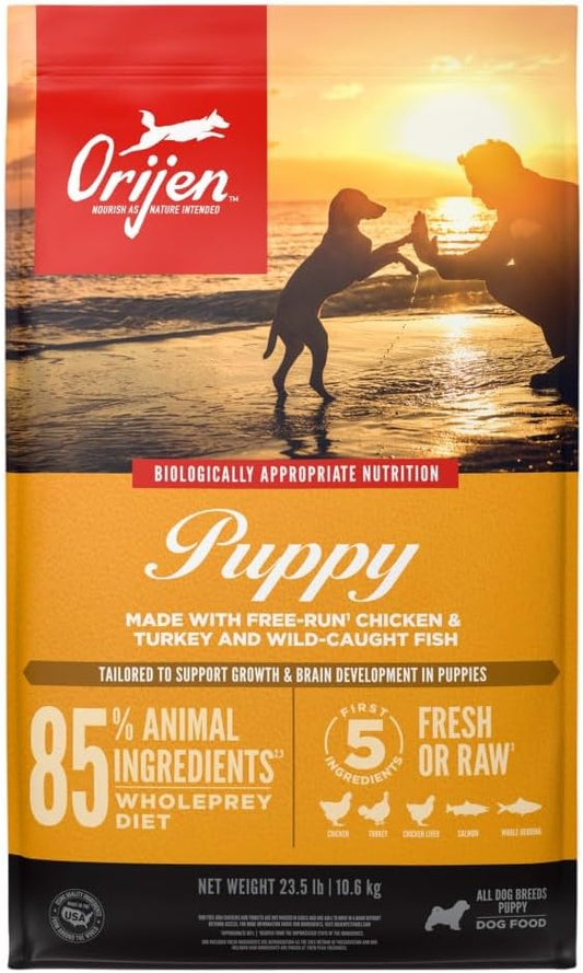 ORIJEN Puppy Dry Dog Food, Grain Free Dry Dog Food for Puppies, Fresh or Raw Ingredients, 23.5lb