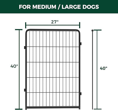 FXW Homeplus Dog Playpen Designed for Indoor Use, 40" Height for Large Dogs, Black│Patented