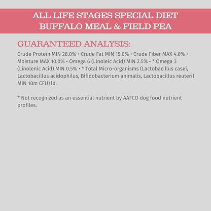 Blackwood Special Diet All Life Stages Dry Dog Food, 15Lb., Buffalo Meal & Field Pea Recipe, with Superfood Ingredients, Grain Free Dog Food
