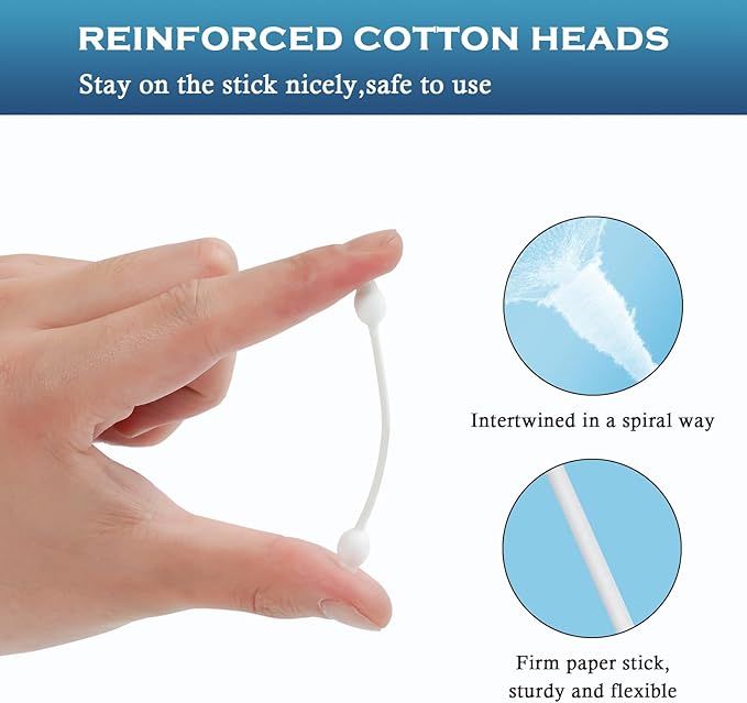 Avont Dog Ear Cleaning Cotton Swabs, Pet Qtips, Ear Care Double Sided Large Q-Tips for Dogs Cats -L
