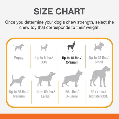 Nylabone Power Chew Classic Bone Chew Toy for Dogs, Durable Dog Toys for Aggressive Chewers, Bacon Flavor, X-Small/Petite - Up to 15 lbs. (1 Count)
