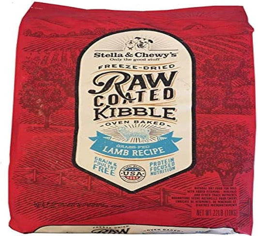 Stella & Chewy's, Grass-Fed Lamb Recipe Raw Coated Kibble Dry Dog Food, 22 Pound