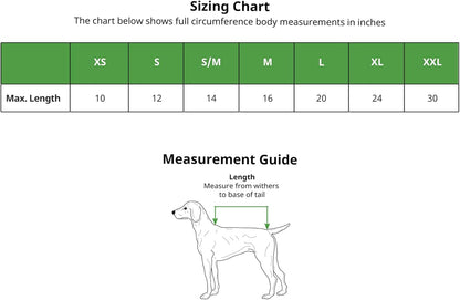 Insect Repellant Lightweight Hoodie for Protecting Dogs from Fleas, Ticks, Mosquitoes & More 20-Inch