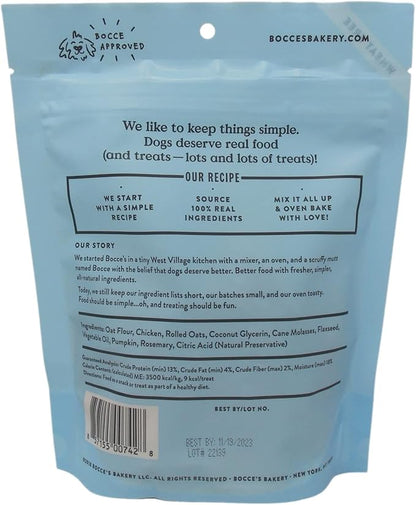 Bocce's Bakery Soft & Chewy Dog Treats 3 Flavor Variety - (1) Each: Salmon, Chicken, Campfire S'Mores - (6 Ounces) - Plus Rope Toy and Fun Animal Facts Booklet Bundle