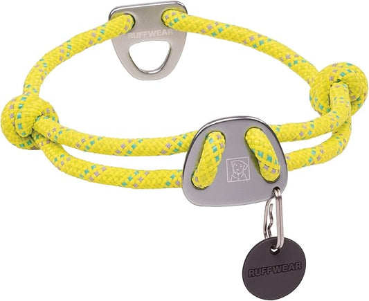 Ruffwear, Knot-a-Collar Dog Collar, Climbing Rope Collar for Everyday Use, Lichen Green, 20"-26"