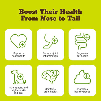 Heart Health for Dogs, Fiber Supplement for Digestive Health, Heart Health & Gut Health, Coat & Joint Health, Made in USA, Only Two Natural Ingredients, 1 Pack