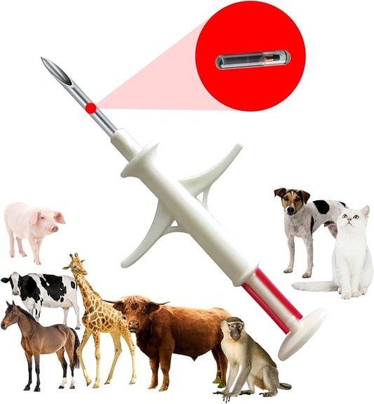 ISO Animal ID Microchips from Germany 2.12X12 mm 20 Packs with Unique 15 Digit ID Number for Pets Dogs Cats Horse Identification Universal Standard Preload Bioglass RFID Tags (20)