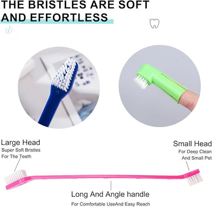 Dual Headed Dog Tooth Brush of 12pcs,Dog Toothbrush Finger,Toothbrush for Dogs Dental Care,Pet Toothbrush for Small to Large Dogs, Cats, and Most Pets, Teeth Brush in Bulk