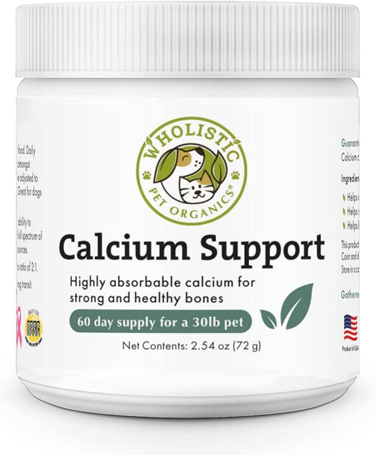 Wholistic Pet Organics Sea Coral: Organic Sea Coral Calcium Dog Supplement - Natural Source of Calcium for Dogs Teeth and Bone Health - Natural Marine Coral Calcium Vitamins for Dogs