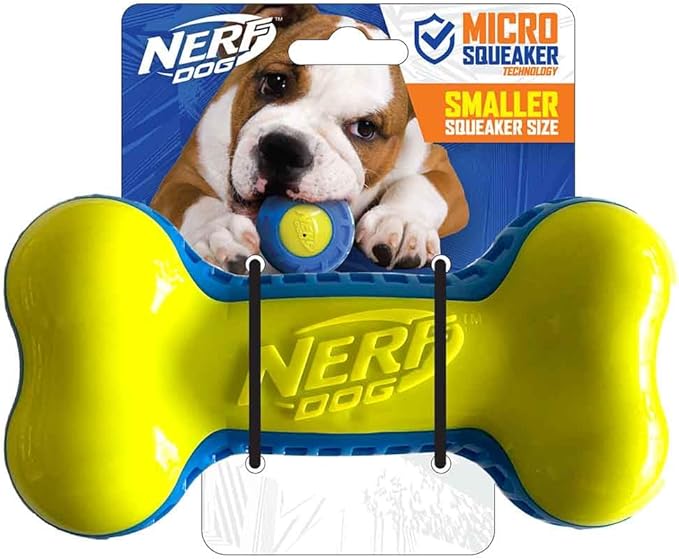 Nerf Dog Three Toy Gift Set: 3-Ring Tug, Squeak Bone, and Tire Flyer Gift Set