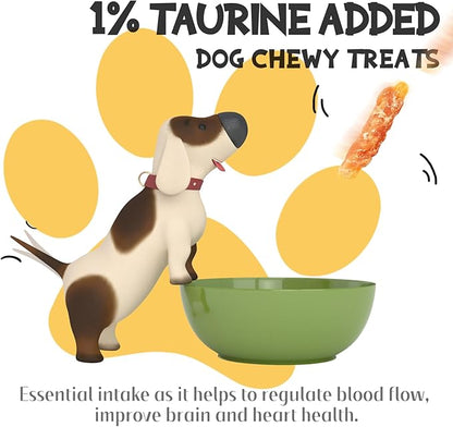 ASMPET Sweet Potato Dog Treats Chicken Wrapped Fries, Dog Chews Twists Skinless Sweet Potato Strips & Chicken Bites Training Snacks Grain Free Dog Treat for Small Medium Large Dogs 10.6oz