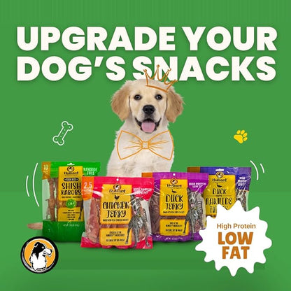 Hubert Pet Gourmet Duck Jerky Dog Treats: Healthy & Natural Training Snacks, Ideal for All Dog Sizes, Low Fat, High-Protein, 2.5 lbs Super Value Pack