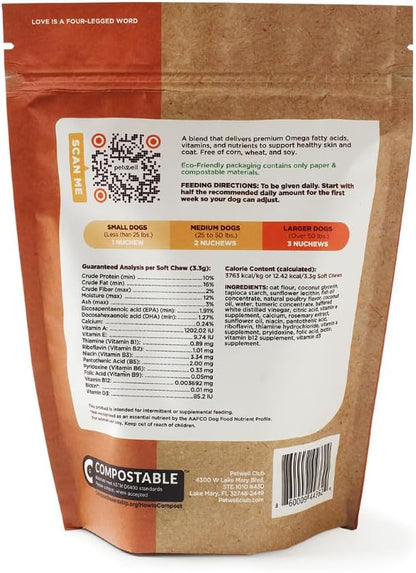 Ultimate Skin & Coat Dog Chews-3X Number of Chews-Advanced Daily, Omega 3, DHA, EPA-Dry Skin Soother - Mission-Proven Globally in Our Counterterrorism Work