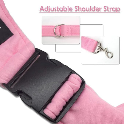 NATUYA Small Dog Carrier Sling Cat Sling,Adjustable Strap Hand Free Pet Puppy for Outdoor Traveling Subway (pink, Snap)