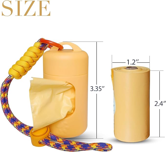 A&H ZIER Poop Bags Holder with Portable Colorful Lanyard, Soft-touch Dog Poop Bags Dispenser Dog Waste Bags, Compatible with any Dog Walking Accessories