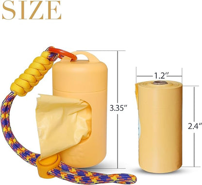 A&H ZIER Poop Bags Holder with Portable Colorful Lanyard, Soft-touch Dog Poop Bags Dispenser Dog Waste Bags, Compatible with any Dog Walking Accessories