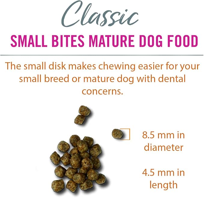 Chicken Soup for Soul Pet Food Small Bites Mature Dog - Chicken, Turkey & Brown Rice Recipe 4.5LB - Dry Dog Food Made with Real Ingredients