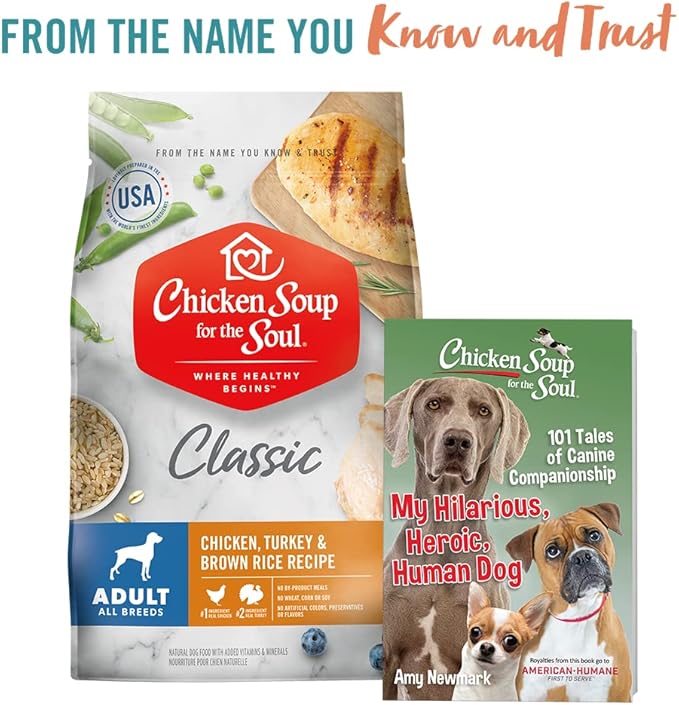 Chicken Soup for the Soul Pet Food Grain Free Salmon & Sweet Potato - Dry Dog Food 4LB - Soy, Corn & Wheat Free, No Artificial Flavors or Preservatives